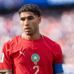 Achraf Hakimi in Morocco's shirt