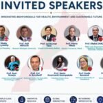 Affiche événementielle avec logo, conférenciers, dates et détails du lieu à Casablanca