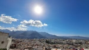 Panoramic view of the Moroccan city of Tetouan from the old medina
