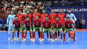 Photo d'équipe de la sélection marocaine de futsal