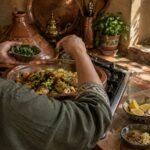 Manos añadiendo hierbas y especias a un plato en vez de sal