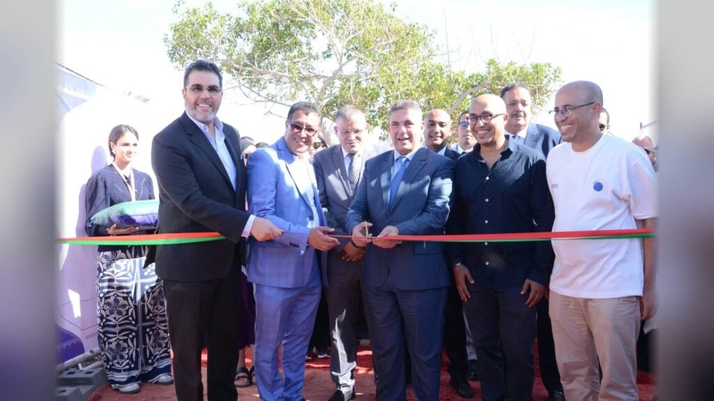 Official ribbon-cutting ceremony at Taghazout Surf Expo opening event with dignitaries