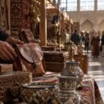 Moroccan traditional crafts exhibition displaying handmade artisanal products